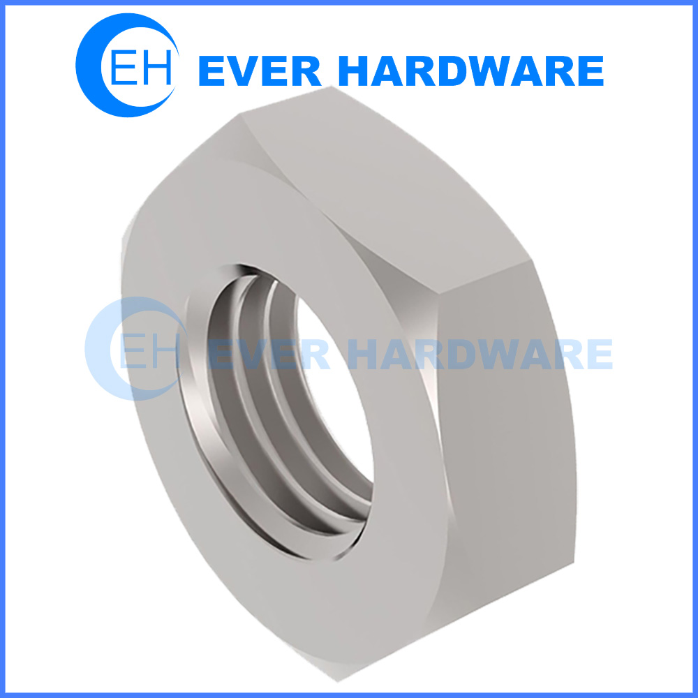 Zinc Plated Hex Thin Nuts DIN 439 Metric Steel Hexagon Nut ISO 4035 M4-M14