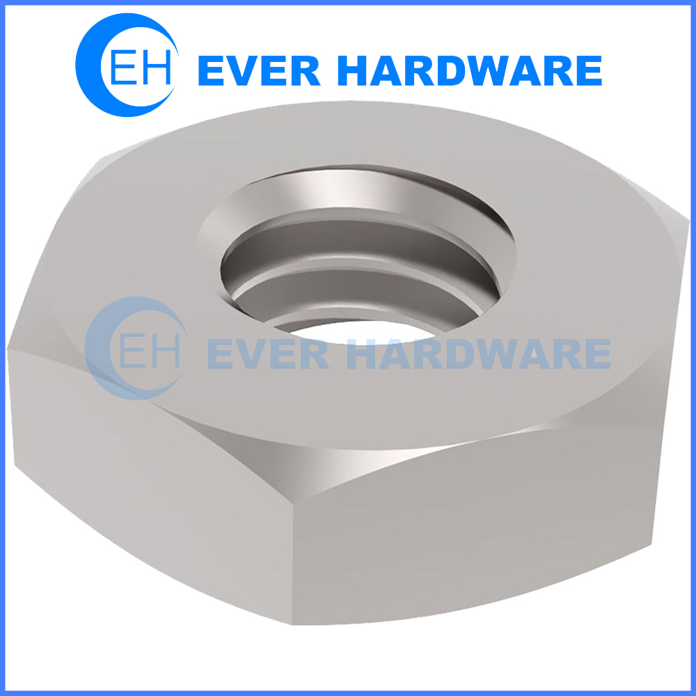 M3 HEXAGON THIN NUTS-HEX HALF LOCK NUTS-A2 STAINLESS STEEL DIN 439 