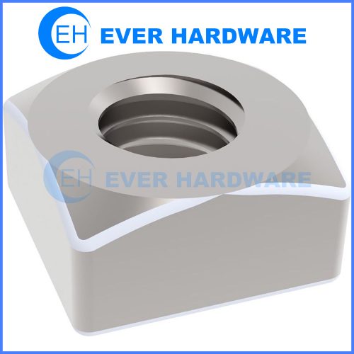 Clear Zinc Plating Square Nut DIN 557 Galvanizing Finish Metric Nuts