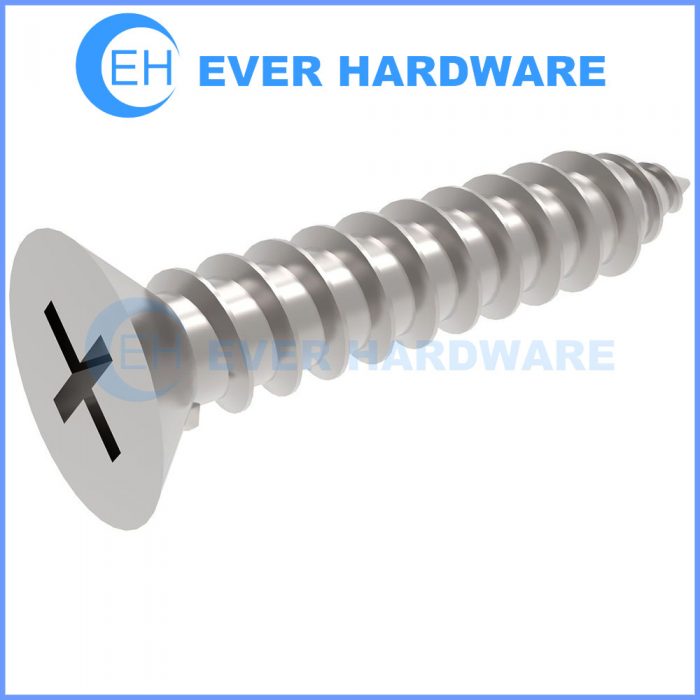DIN 7982 ST 2.2 Stainless Steel A2 304 Countersunk Head Phillips Drive Self Tapping Screws CSK Cross Recessed ISO 7050