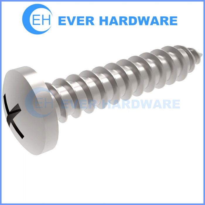 DIN 7981 Stainless Steel A2 304 Pan Head Phillips Drive Self Tapping Screws Cross Recessed ISO 7049