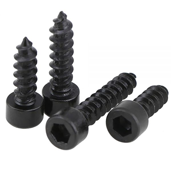 M4 Black Speaker Screws Grade 8 Hex Socket Cap Head Steel Black Oxid